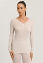 Hanro Wol zijde Longsleeve met Kant
