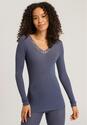 Hanro Wol zijde Longsleeve met Kant